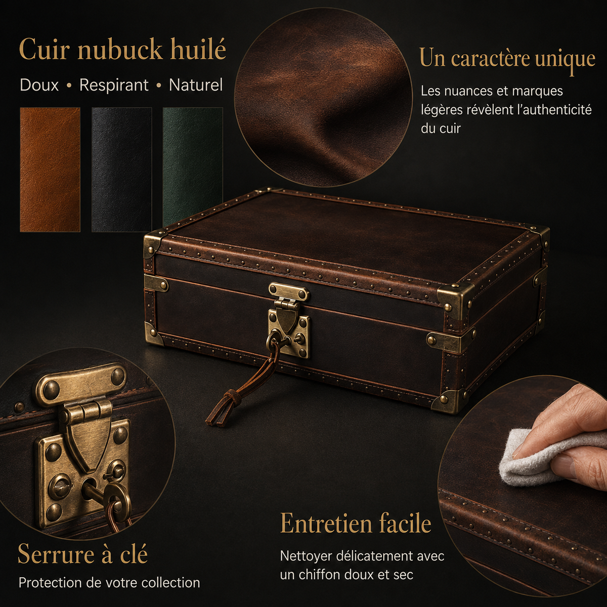 Boîte avec fermoir pour 10 Montres | Le Pionnier